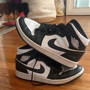 Black and White High-Top Sneakers